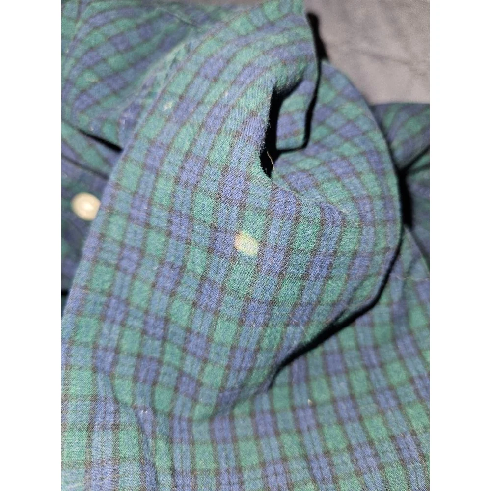 Boys Ralph Lauren Plaid Button-Down Shirt Size 5 Blue Green